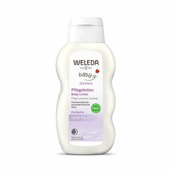 Детское средство для купания WELEDA BABY DERMA лосьон для тела с белой мальвой 200 мл-4