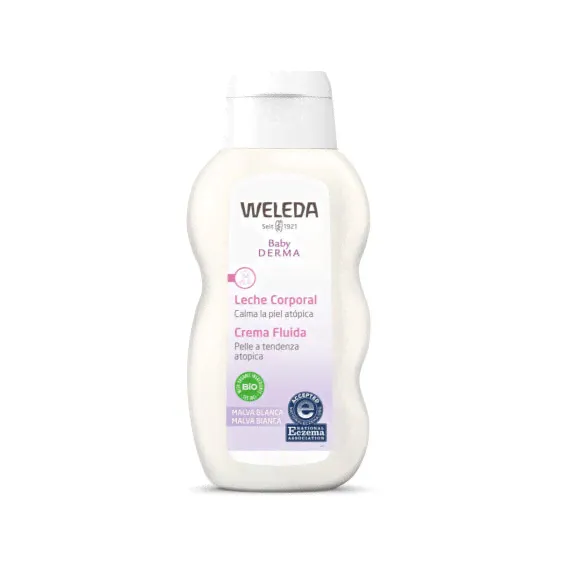 Детское средство для купания WELEDA BABY DERMA лосьон для тела с белой мальвой 200 мл-1
