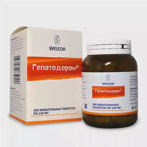 Weleda Гепатодорон жевательные таблетки 250 мг 200 шт