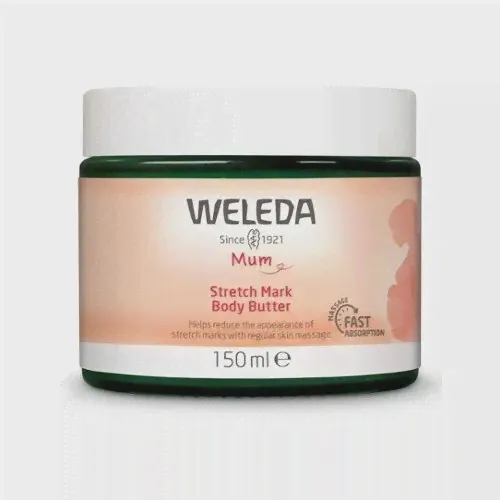 Weleda Крем- butter масло для тела от растяжек Schwangerschafts Body Butter питает, повышает эластичность кожи при беременности, предотвращает появление растяжек, 150 мл.
