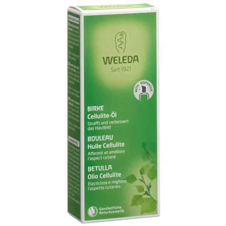 Weleda Березовое масло от целлюлита Стеклянная бутылка 100 мл-0