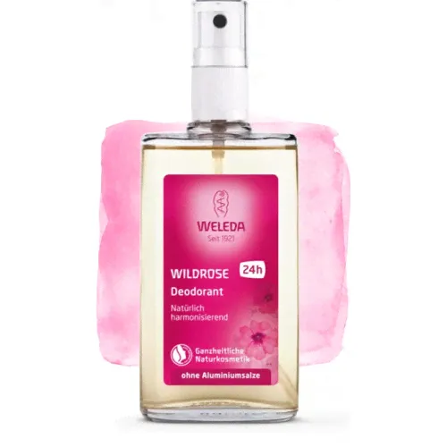 Дезодорант РОЗОВЫЙ защита 24 часа, иланг иланг, дамасская роза 100ml Weleda